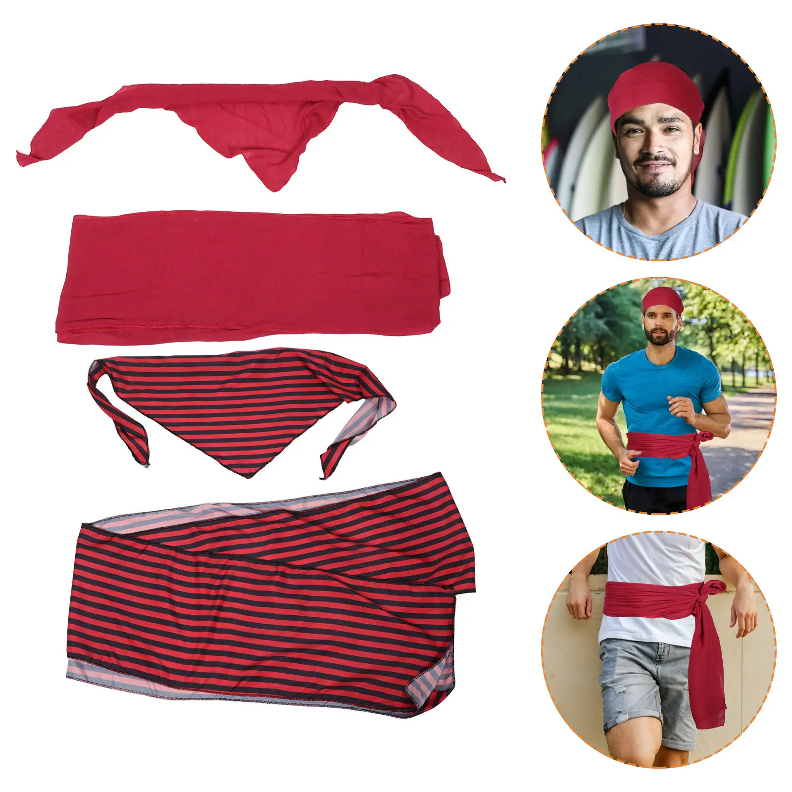 2 Sets Pirate Costume Accessory With Bandana Sash Party Supplies Funny Medieval Styling Kit For Halloween Party Cosplay
2 Sets Pirate Costume Accessory With Bandana Sash Party Supplies Funny Medieval Styling Kit For Halloween Party Cosplay