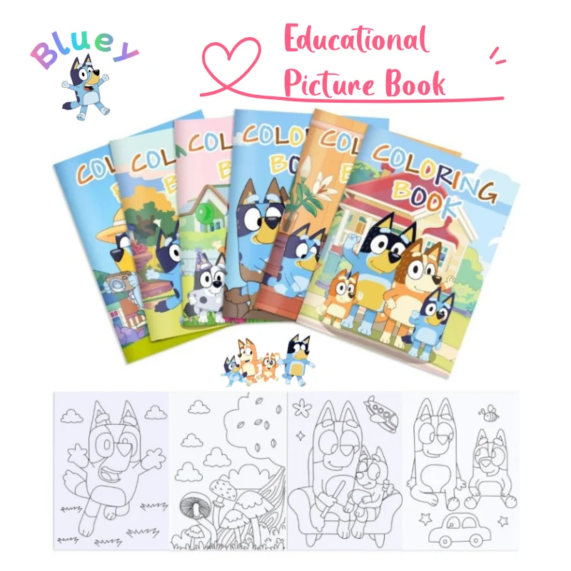 New Bluey bingoBandit Muffin Socks painting book creative personality cartoon puzzle picture book boys and girls coloring book
New Bluey bingoBandit Muffin Socks painting book creative personality cartoon puzzle picture book boys and girls coloring book