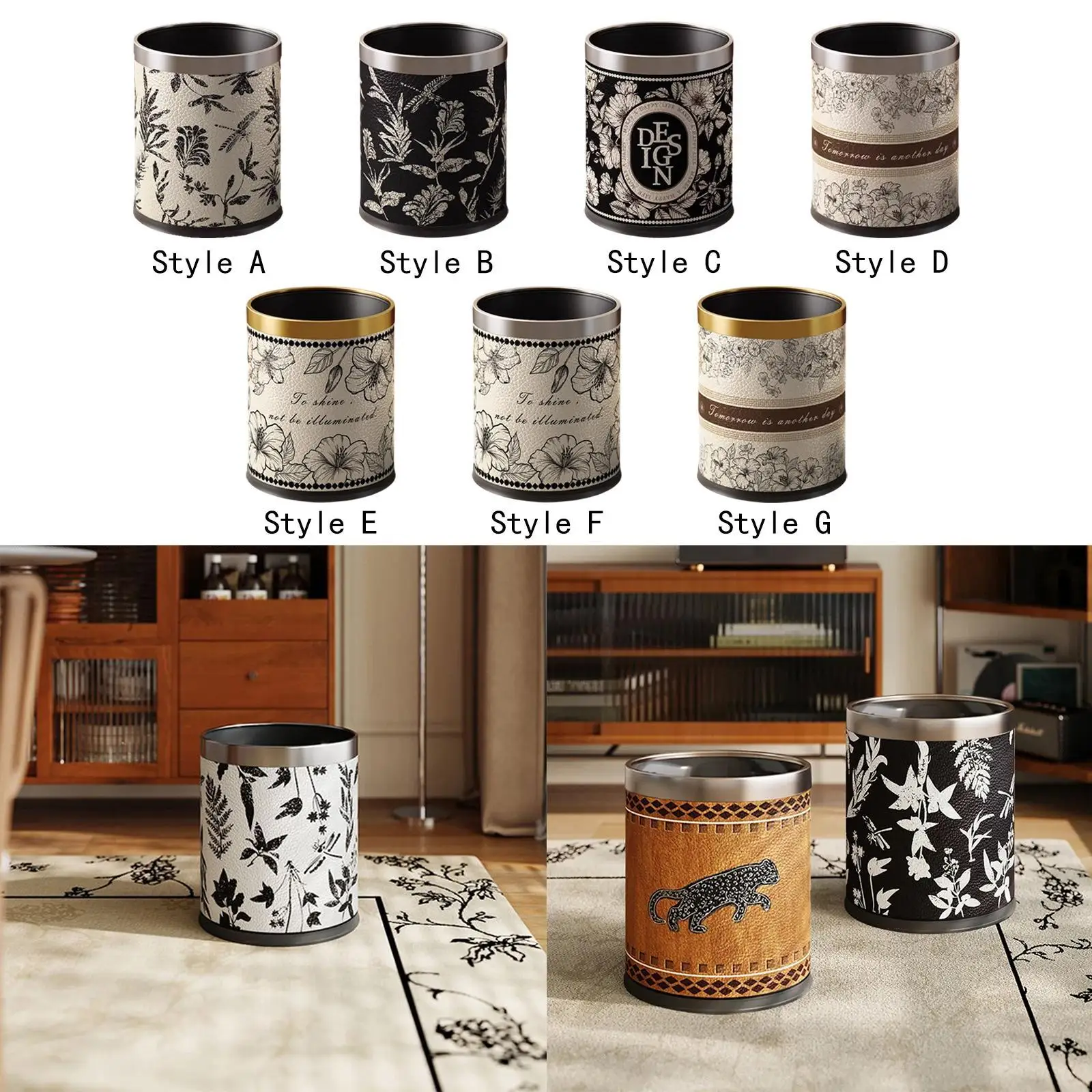 Круглый мусорный бак, универсальная мусорная корзина, декоративная мусорная корзина, мусорное ведро 
Круглый мусорный бак, универсальная мусорная корзина, декоративная мусорная корзина, мусорное ведро