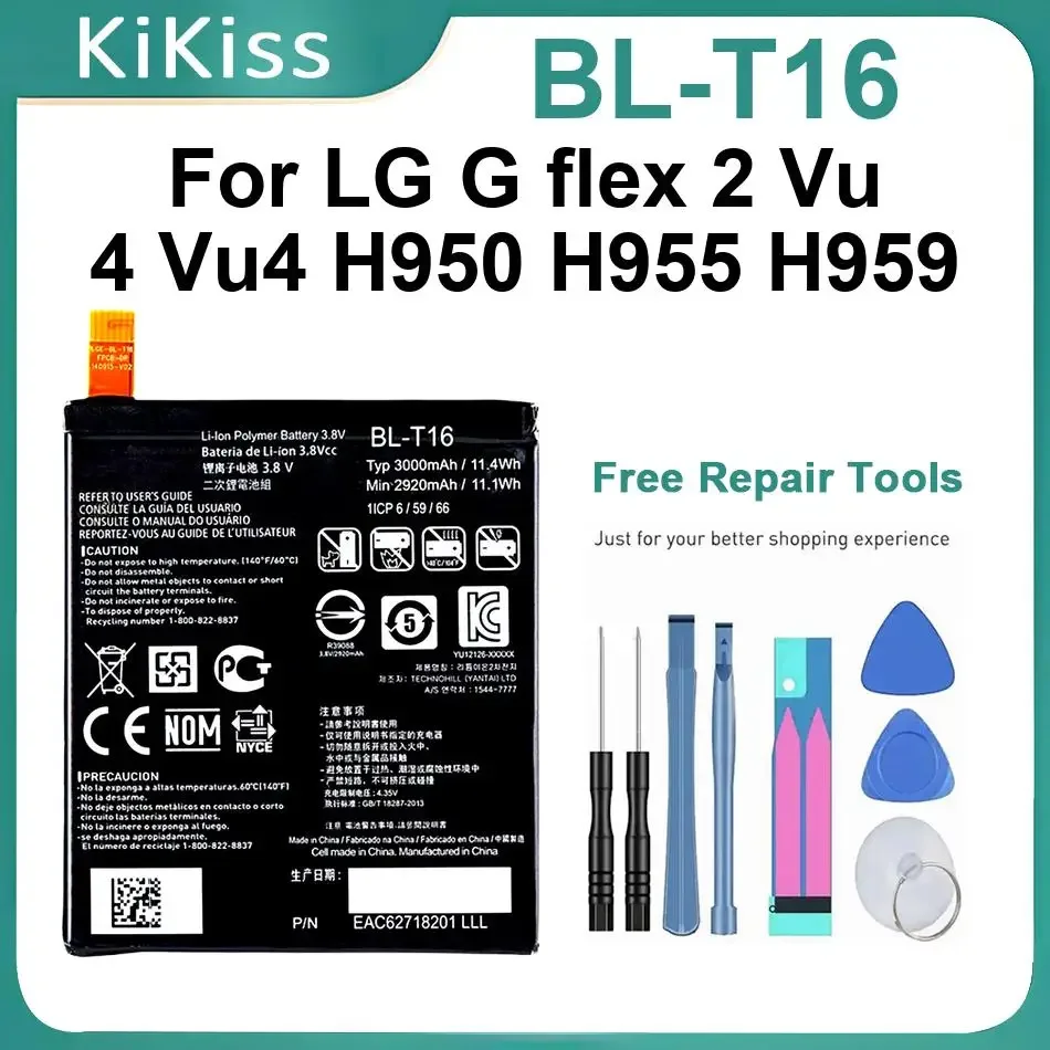 BL-T16 Batteries For LG G Flex 2 Vu 4 Vu4 H950 H955 H959 BL T16 Replacement Mobile Phone Battery
BL-T16 Batteries For LG G Flex 2 Vu 4 Vu4 H950 H955 H959 BL T16 Replacement Mobile Phone Battery