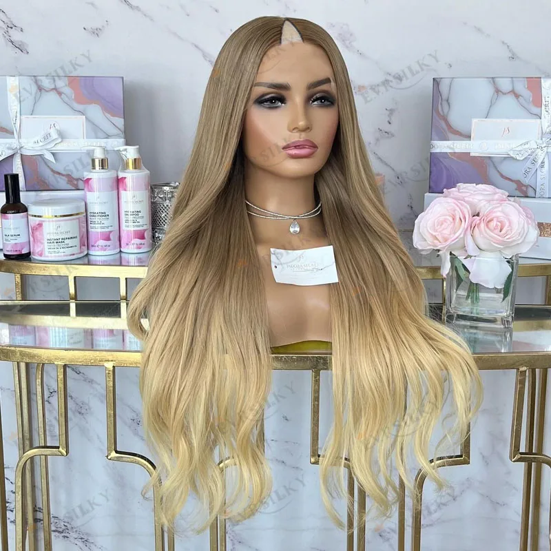 Slightly Wavy Human Hair Full Machine Made Easy Wear U Part Wigs for Black Women Glueless Ombre Ash Brown Blonde V Part Wigs
Slightly Wavy Human Hair Full Machine Made Easy Wear U Part Wigs for Black Women Glueless Ombre Ash Brown Blonde V Part Wigs