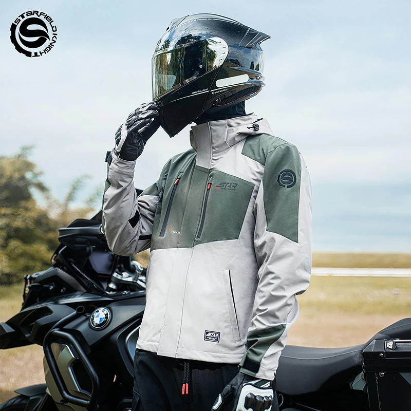 SFK Men's Motorcycle Jacket New Summer Riding Breathable Waterproof Fabric Winter Warm Inner Liner CE Body Protective Equipment
SFK Men's Motorcycle Jacket New Summer Riding Breathable Waterproof Fabric Winter Warm Inner Liner CE Body Protective Equipment