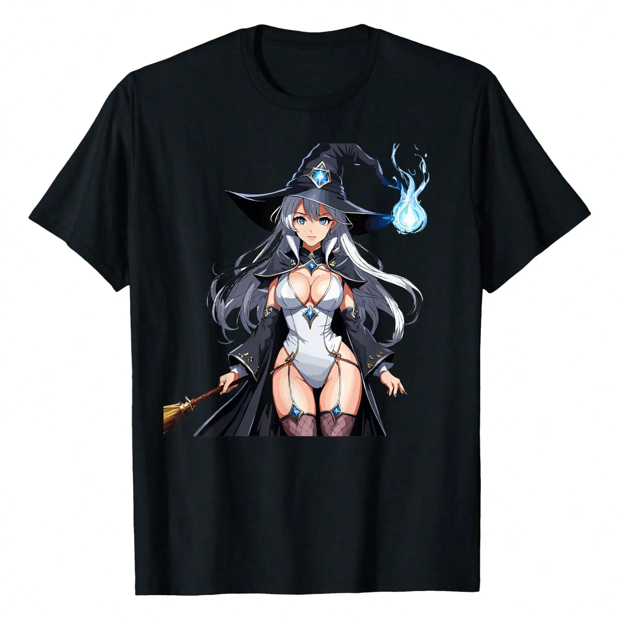 Sexy Waifu Wizard Anime Japanese In Black And White Art T-Shirt Women Unisex Men S Cotton Short Sleeve T-Shirt, Perfect For Sum
Sexy Waifu Wizard Anime Japanese In Black And White Art T-Shirt Women Unisex Men S Cotton Short Sleeve T-Shirt, Perfect For Sum