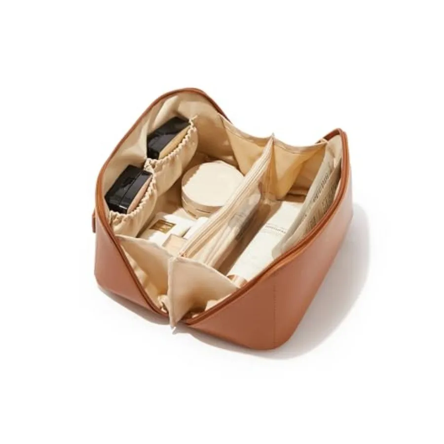 Travel Makeup Bag, Lar Capacity Cosmetic Bag Women, of PU Leater, Flat Open Portable Toiletry Bag Skincare, es and Travel
Travel Makeup Bag, Lar Capacity Cosmetic Bag Women, of PU Leater, Flat Open Portable Toiletry Bag Skincare, es and Travel
