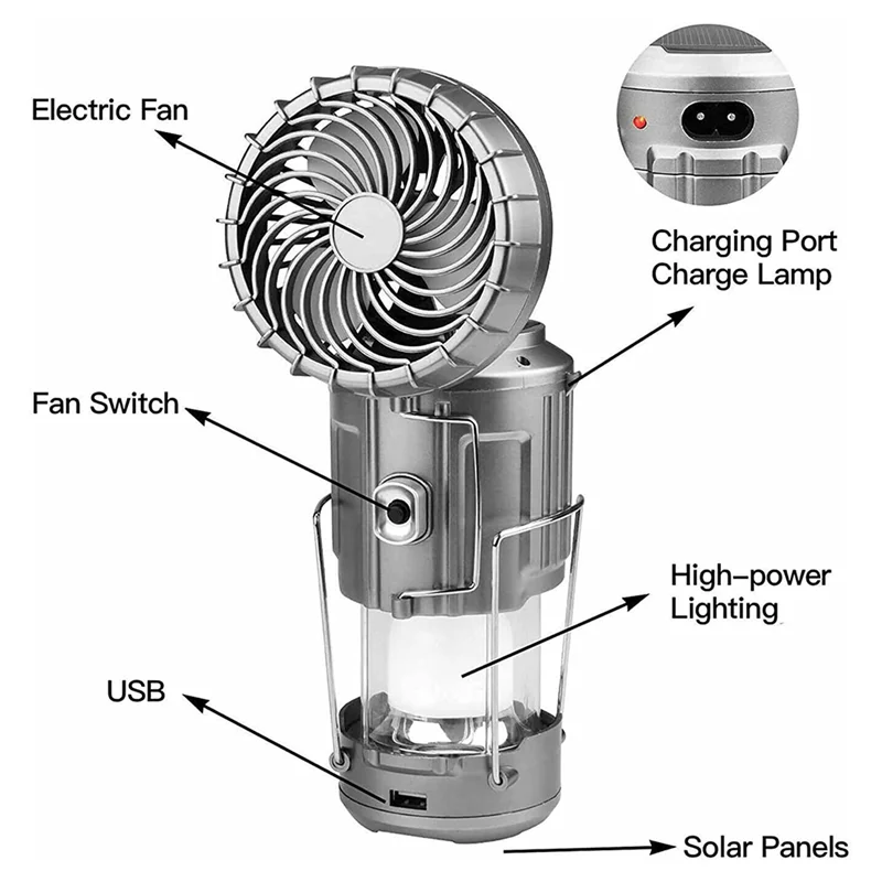 ABKJ-Solar Camping Lantern With Fan,Emergency Flashlight Charging For Phone,USB Rechargeable Portable Camping Fans Easy Install
ABKJ-Solar Camping Lantern With Fan,Emergency Flashlight Charging For Phone,USB Rechargeable Portable Camping Fans Easy Install