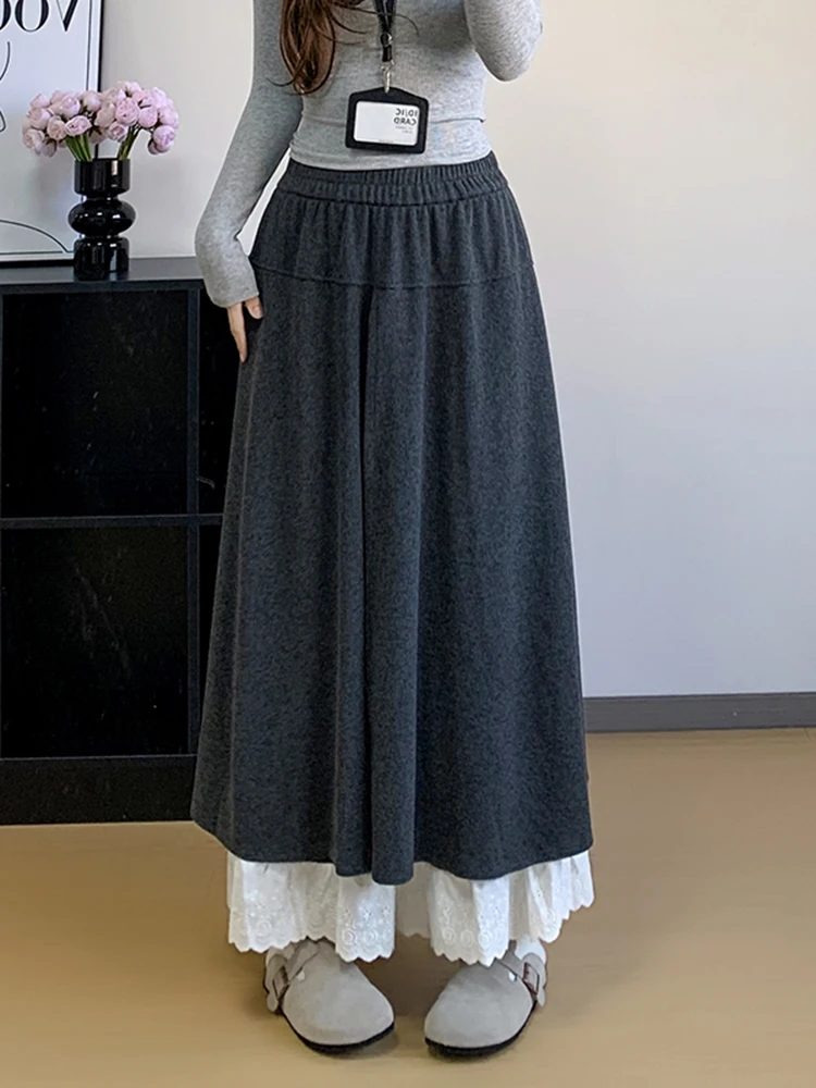 Женские брюки-юбка с высокой талией, широкими штанинами и кружевным цветочным узором, осенне-зимняя новинка
Женские брюки-юбка с высокой талией, широкими штанинами и кружевным цветочным узором, осенне-зимняя новинка