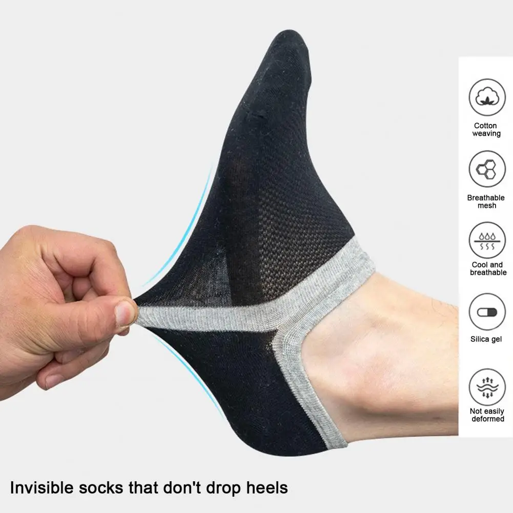 Comfortable Socks Breathable Anti-slip Socks for Sports Unisex Low-cut Mesh Solid Color Cotton Socks with High Elasticity
Comfortable Socks Breathable Anti-slip Socks for Sports Unisex Low-cut Mesh Solid Color Cotton Socks with High Elasticity