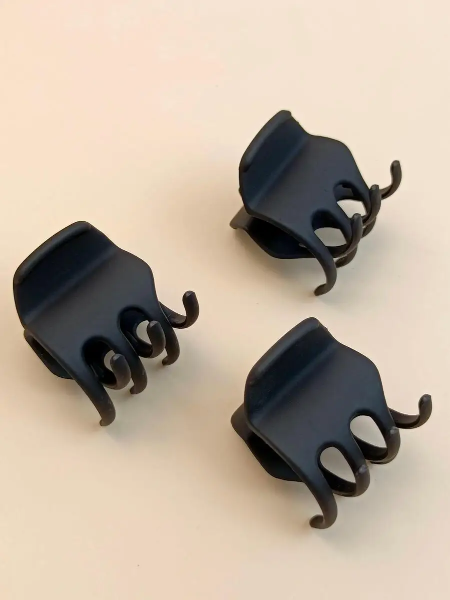 3pcs Black Solid Hair Claw Clips For Women Daily Use Hair Accessories
3pcs Black Solid Hair Claw Clips For Women Daily Use Hair Accessories