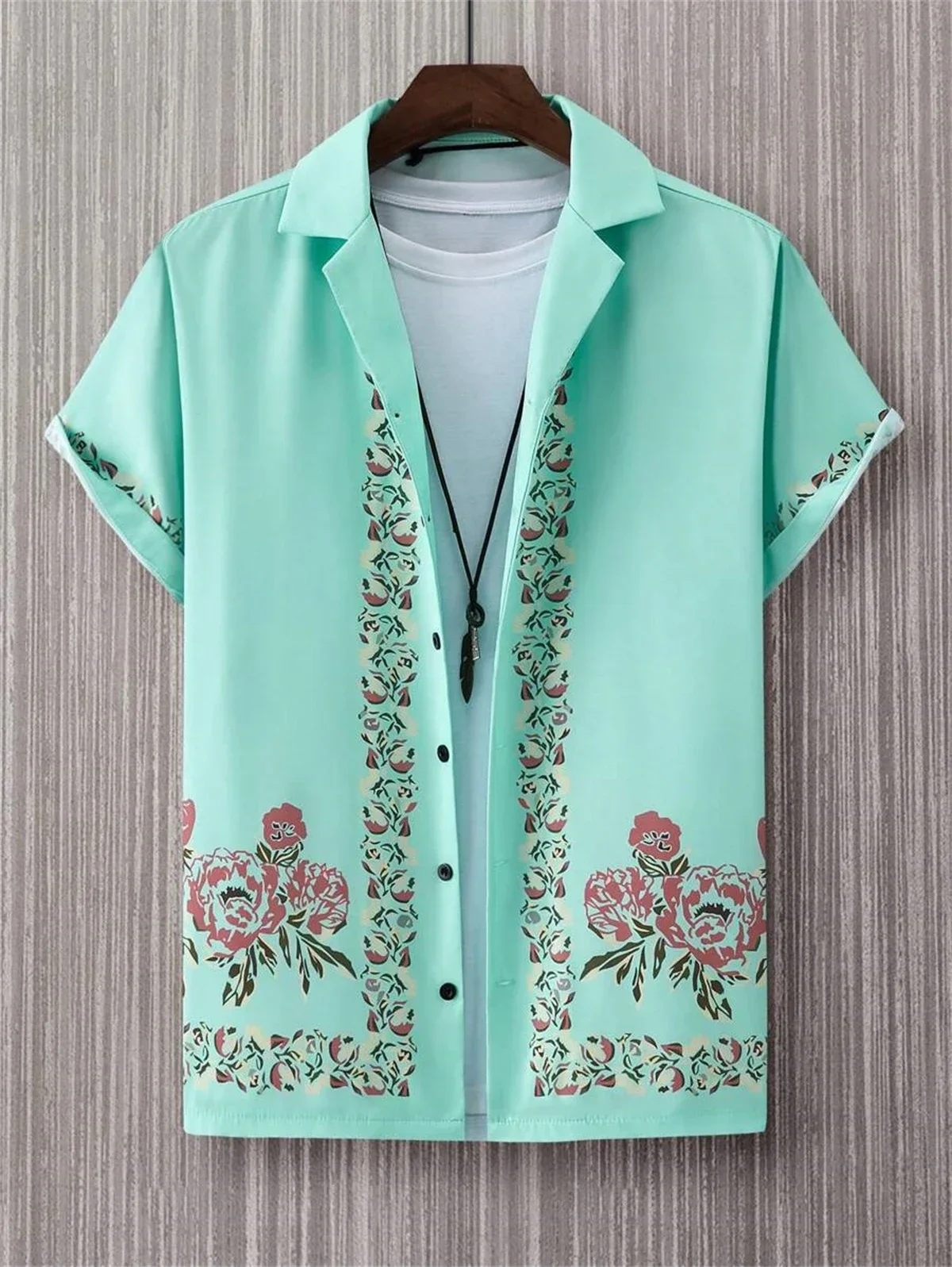 Men's short-sleeved shirts with stamen print for everyday casual Hawaiian lapel men's tops plus size comfortable men's shirts
Men's short-sleeved shirts with stamen print for everyday casual Hawaiian lapel men's tops plus size comfortable men's shirts