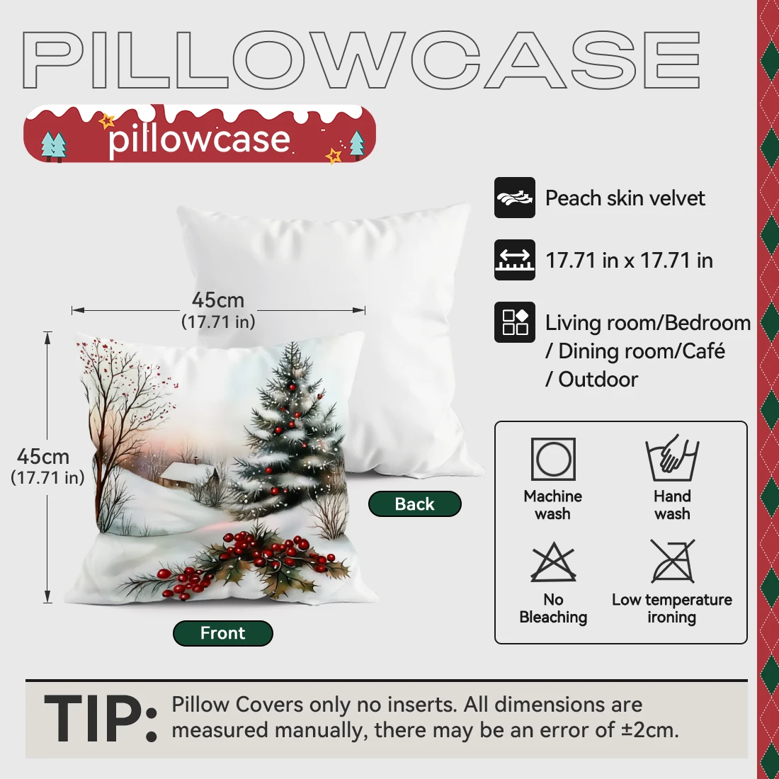 Winter Village Snow Scenery Pillowcase Printed Polyester 45x45cm Throw Pillowcover Decorative Sofa Cushion Pillowslip Home Decor 
Winter Village Snow Scenery Pillowcase Printed Polyester 45x45cm Throw Pillowcover Decorative Sofa Cushion Pillowslip Home Decor