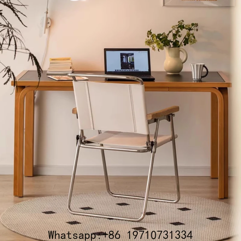 Nordic Dining Chairs Modern Saddle Leather Seat with Stainless Steel Frame Foldable Backrest Armchair Ergonomic Home Furniture
Nordic Dining Chairs Modern Saddle Leather Seat with Stainless Steel Frame Foldable Backrest Armchair Ergonomic Home Furniture