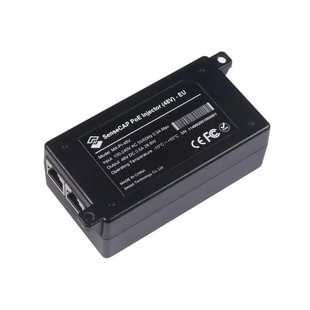 SenseCAP 48V PoE Injector for routers, Convert Non-PoE to PoE Adapter
SenseCAP 48V PoE Injector for routers, Convert Non-PoE to PoE Adapter