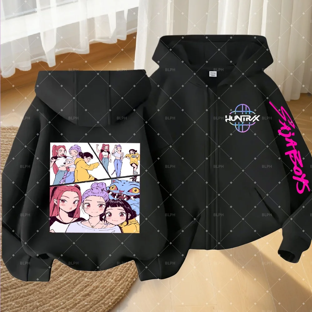Huntrix KPop Demon Hunters Girls Cartoon Print Zip-Up Hoodie for Kids Fashionable and Cute Long-Sleeve Pullover with Cool Design
Huntrix KPop Demon Hunters Girls Cartoon Print Zip-Up Hoodie for Kids Fashionable and Cute Long-Sleeve Pullover with Cool Design