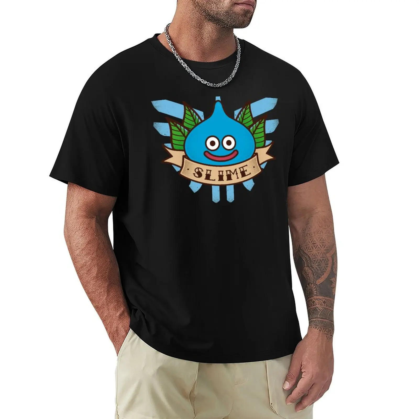 Slime Quest Traditional Tattoo T-Shirt Large Size Casual Tee Shirt
Slime Quest Traditional Tattoo T-Shirt Large Size Casual Tee Shirt