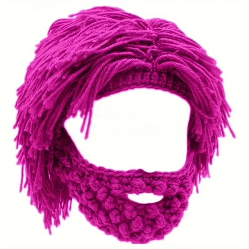 An acrylic punk-style knitted cap with a straight wig and woven beard suitable for Halloween Christmas and holiday celebrations
An acrylic punk-style knitted cap with a straight wig and woven beard suitable for Halloween Christmas and holiday celebrations