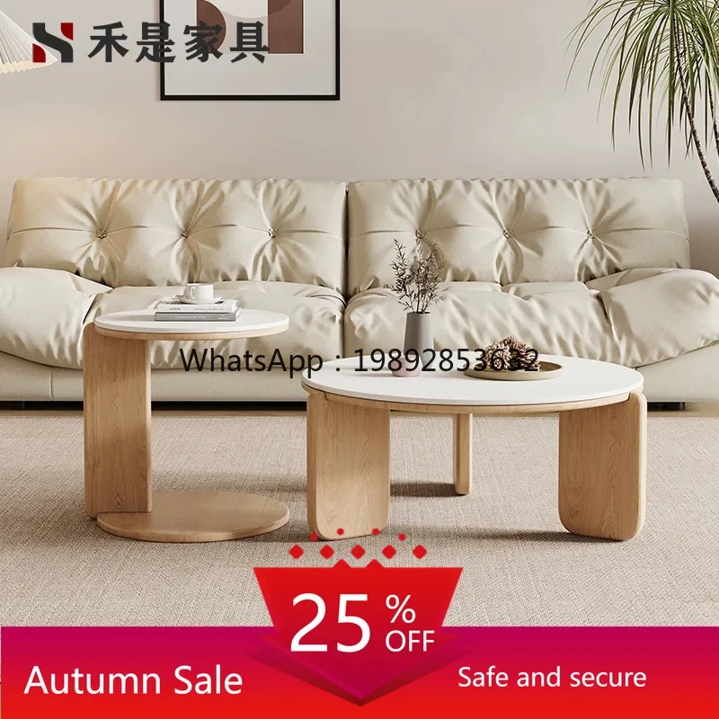 LYY Living Room Home Solid Wood Rock Slab Coffee Table Set Modern Simple Large and Small Round Tea Table Set
LYY Living Room Home Solid Wood Rock Slab Coffee Table Set Modern Simple Large and Small Round Tea Table Set