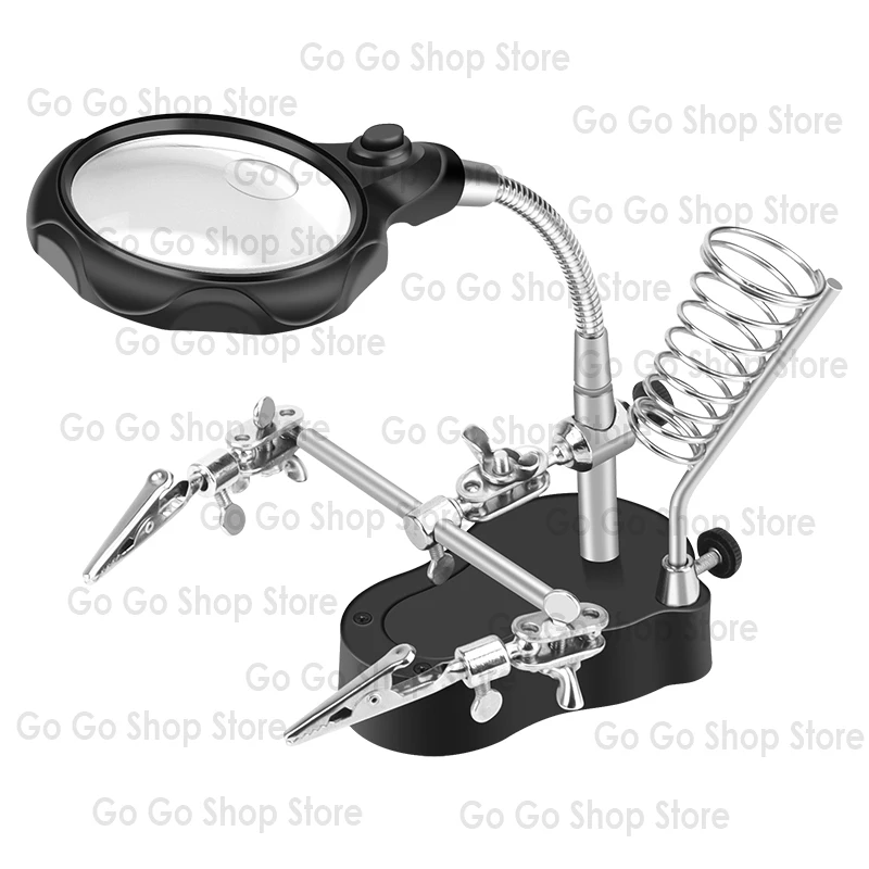 Desktop magnifying glass repair mobile phone circuit board with lamp solder table auxiliary welding fixture
Desktop magnifying glass repair mobile phone circuit board with lamp solder table auxiliary welding fixture