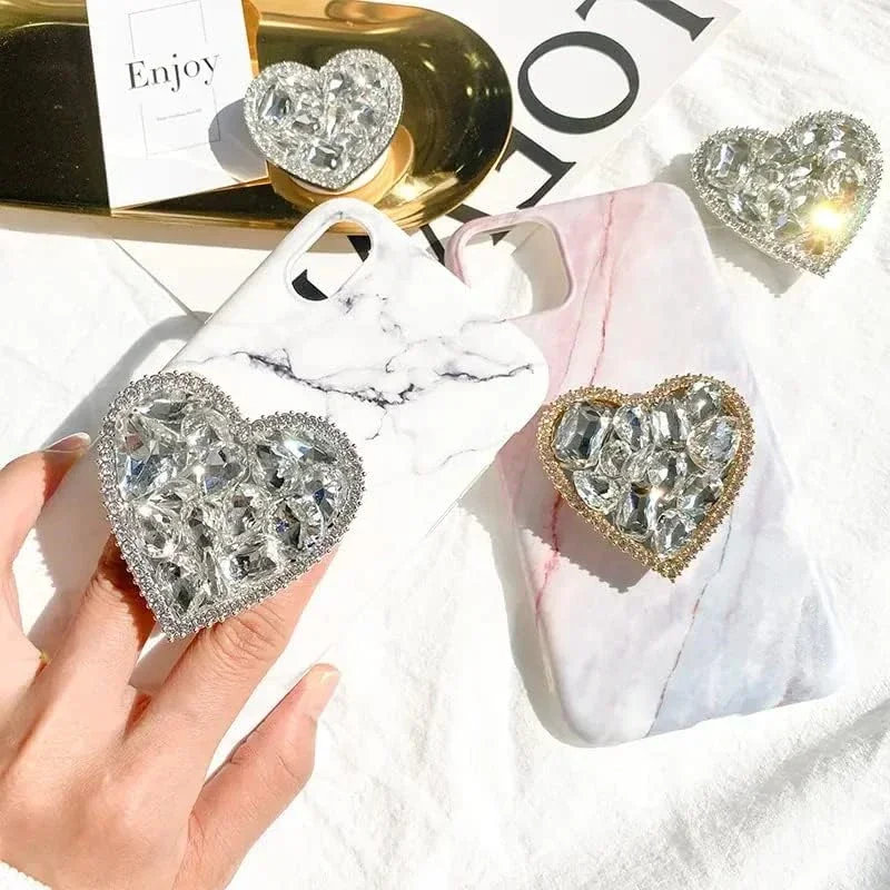 Korean Style 3D Cute Diamond Heart Foldable Finger Ring Griptok Phone Holder Socket Stand Bracket For iPhone 16
Korean Style 3D Cute Diamond Heart Foldable Finger Ring Griptok Phone Holder Socket Stand Bracket For iPhone 16