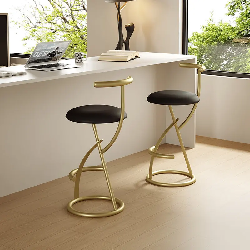 Modern Gold Bar Stools Backrest Office Height Luxury Kitchen Counter Bar Chairs Barstool Outdoor Balcony Commercial Furniture
Modern Gold Bar Stools Backrest Office Height Luxury Kitchen Counter Bar Chairs Barstool Outdoor Balcony Commercial Furniture