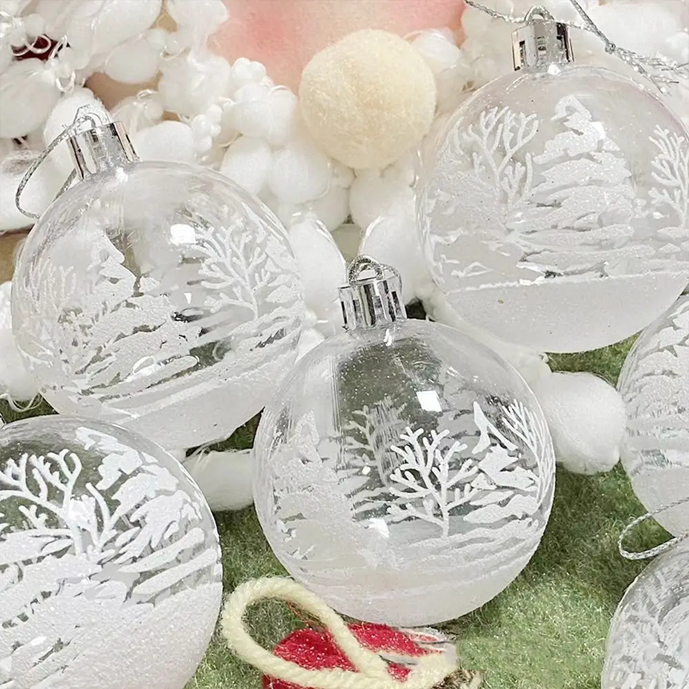6pcs New Year 6cm Snow Ball Pendant Clear Baubles Transparent Christmas Ball Xmas Tree Decor Xmas Hanging Ornament Party Supply
6pcs New Year 6cm Snow Ball Pendant Clear Baubles Transparent Christmas Ball Xmas Tree Decor Xmas Hanging Ornament Party Supply