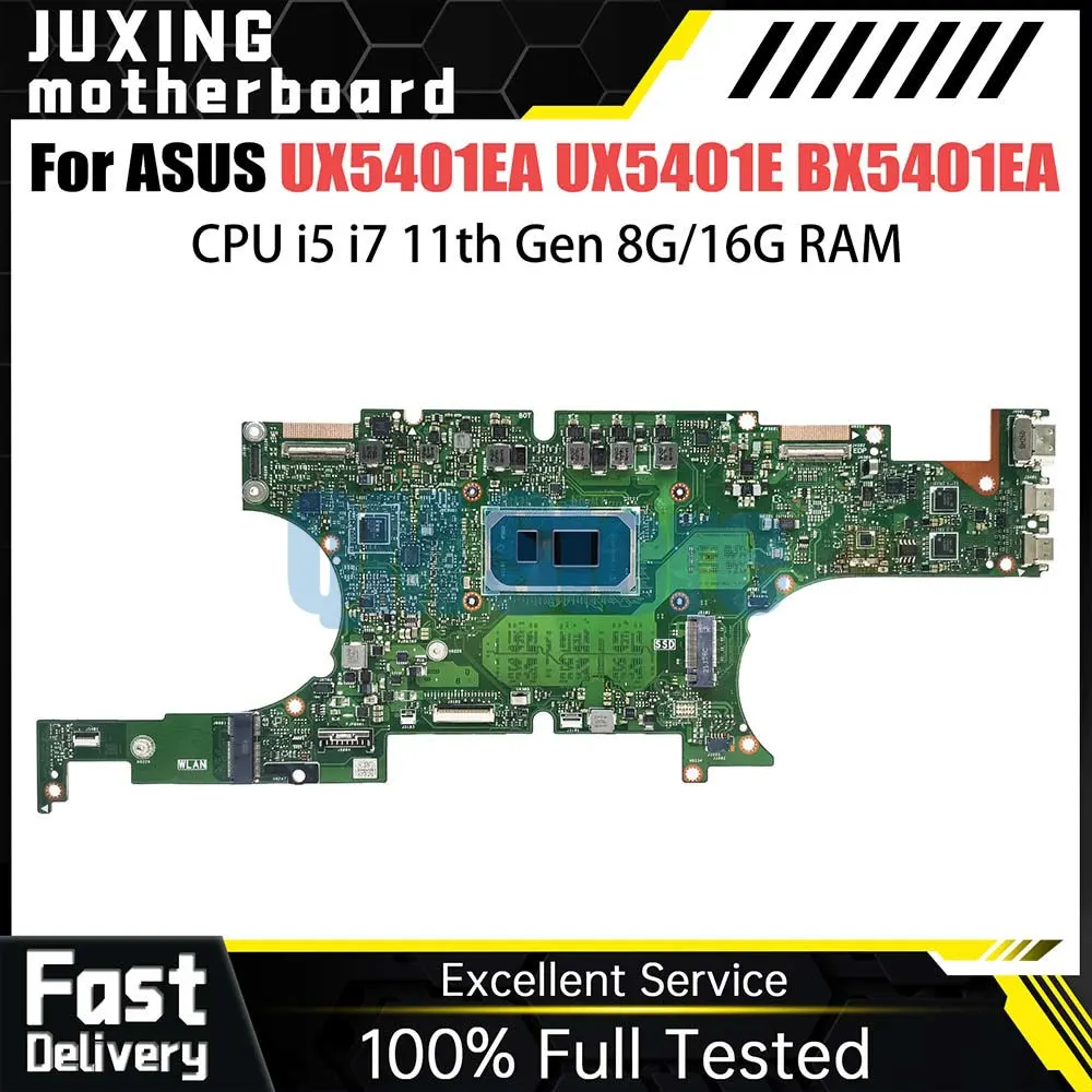 Notebook Mainboard For ASUS ZenBook UX5401EA UX5401 UX5401E BX5401EA RX5401EA BX5401E Motherboard i5 i7 11th Gen 8G 16G RAM
Notebook Mainboard For ASUS ZenBook UX5401EA UX5401 UX5401E BX5401EA RX5401EA BX5401E Motherboard i5 i7 11th Gen 8G 16G RAM