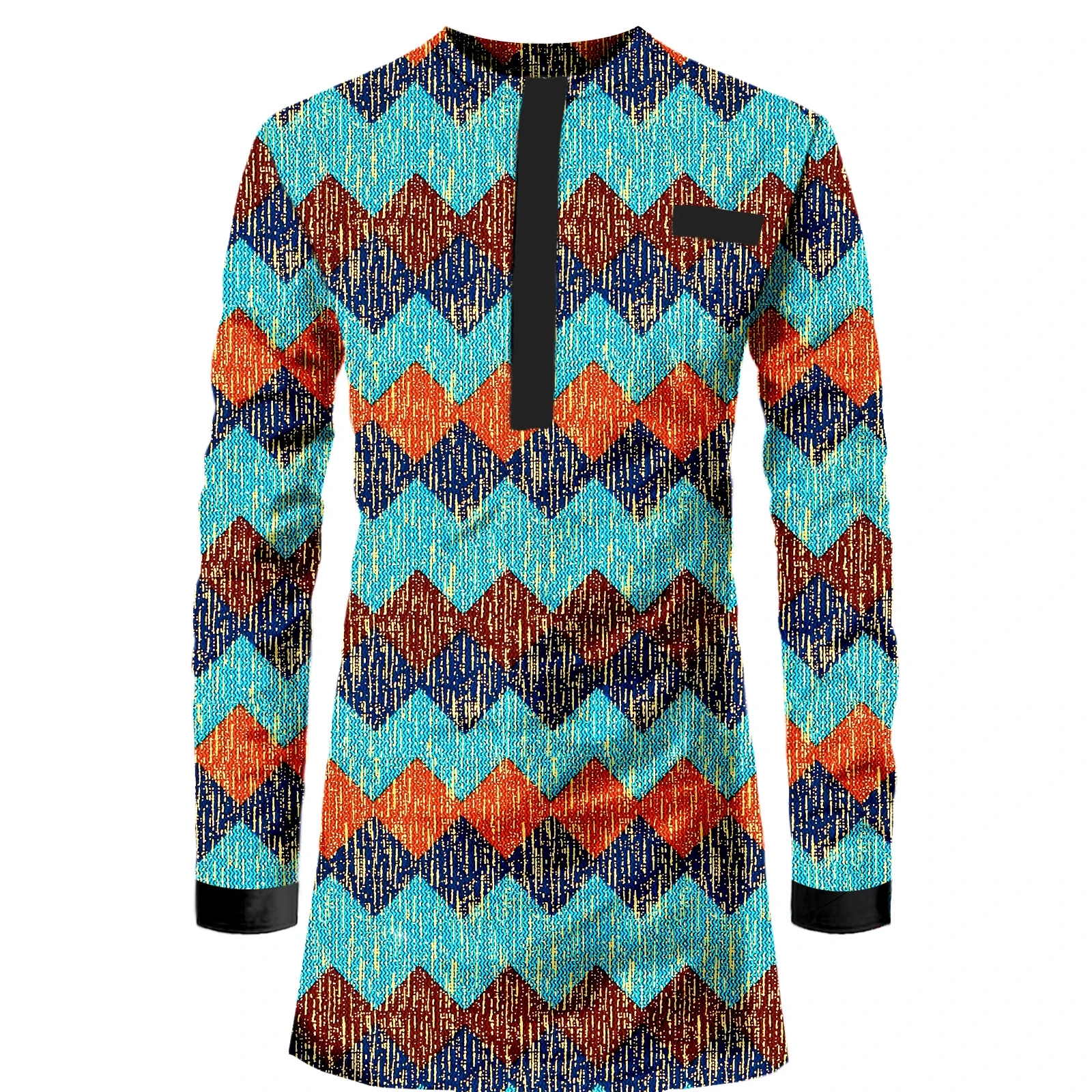 SEA&ALP Men's African Traditional Pattern Printed Casual Long Sleeve Dashiki Shirt Hidden Button Down Attire
SEA&ALP Men's African Traditional Pattern Printed Casual Long Sleeve Dashiki Shirt Hidden Button Down Attire