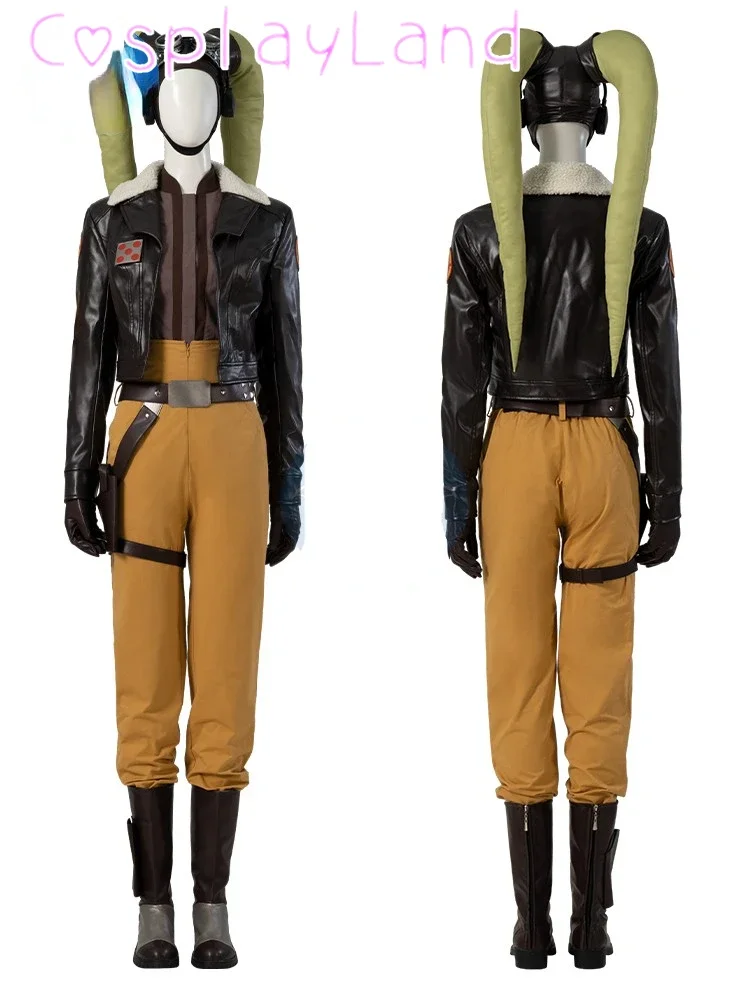 Hera Syndulla Cosplay Costume Heroine Battle Horns Outfit With Accessories Boots Women Carnival Halloween Suit Leather Jacket
Hera Syndulla Cosplay Costume Heroine Battle Horns Outfit With Accessories Boots Women Carnival Halloween Suit Leather Jacket