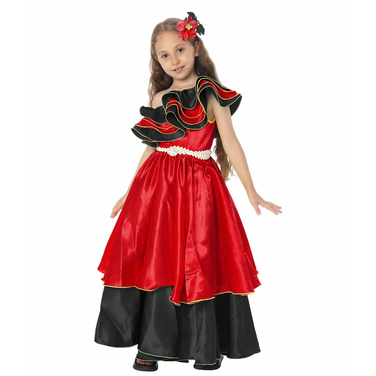 Halloween Children's Performance Ethnic Brazilian Style Girls Multi-colored Dress Costume
Halloween Children's Performance Ethnic Brazilian Style Girls Multi-colored Dress Costume