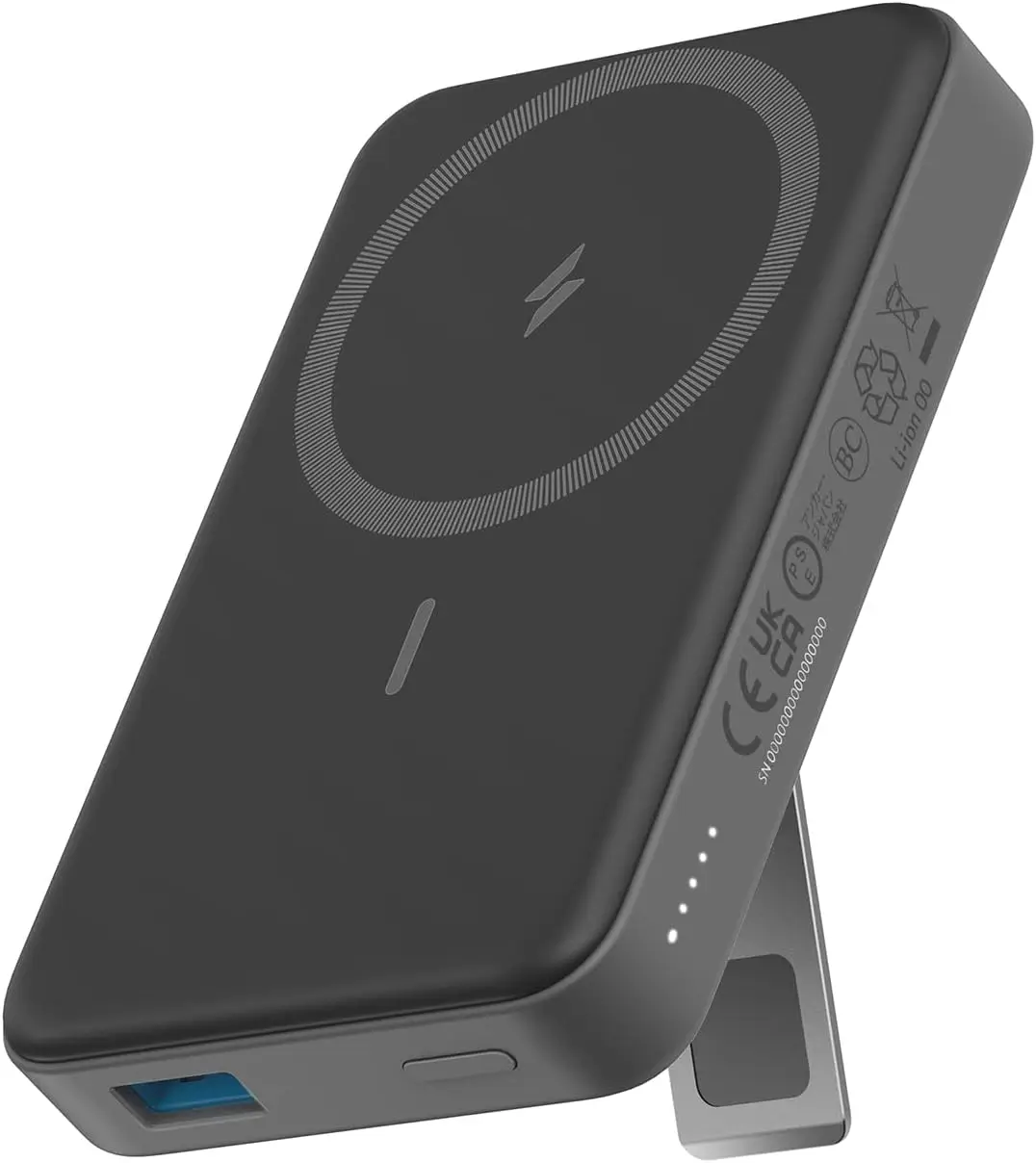 10,000mAh Magnetic Wireless Power Bank, 20W PD Foldable Stand, Magsafe-Compatible for iPhone 16/15/14/13/12 (Black)
10,000mAh Magnetic Wireless Power Bank, 20W PD Foldable Stand, Magsafe-Compatible for iPhone 16/15/14/13/12 (Black)