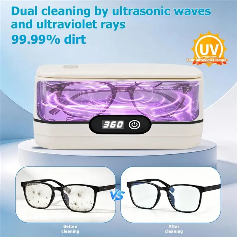 Ultrasonic Cleaner 400Ml Tank 304 Stainless Steel Tank 5 Cleaning Modes With LED Timer For Jewelry Glasses
Ultrasonic Cleaner 400Ml Tank 304 Stainless Steel Tank 5 Cleaning Modes With LED Timer For Jewelry Glasses
