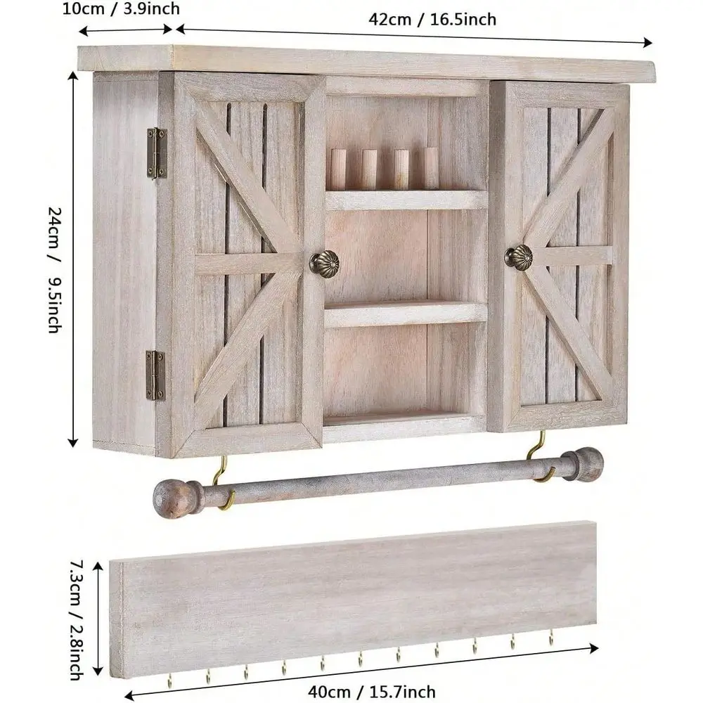 Mesh Hanging Jewelry Organizer Wall Mounted For Necklaces,Earings, Bracelets,Ring Holder,With Removable Bracelet Rod,Hooks,Wood
Mesh Hanging Jewelry Organizer Wall Mounted For Necklaces,Earings, Bracelets,Ring Holder,With Removable Bracelet Rod,Hooks,Wood