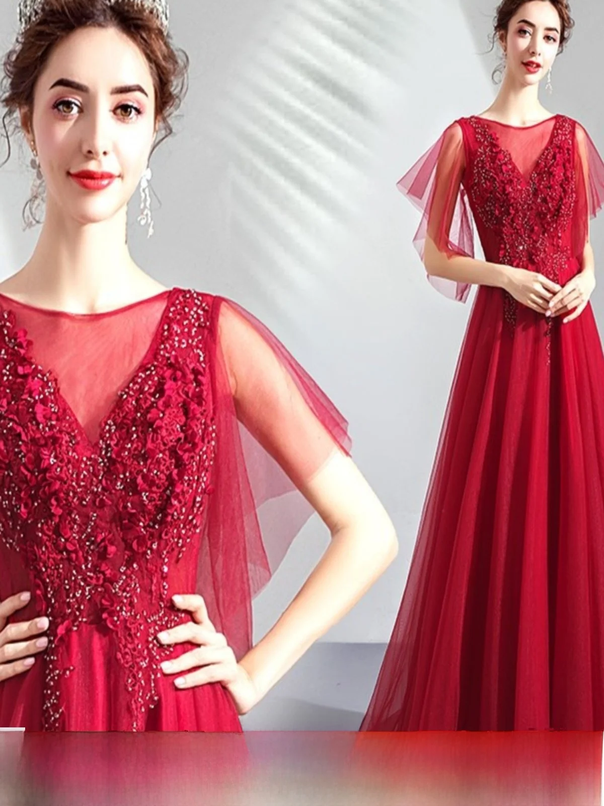 Red Angel Wedding Dr Princ Bride Gown Ele Embroidery Handmade ort Sve Floor Length Wedding Dr 088
Red Angel Wedding Dr Princ Bride Gown Ele Embroidery Handmade ort Sve Floor Length Wedding Dr 088