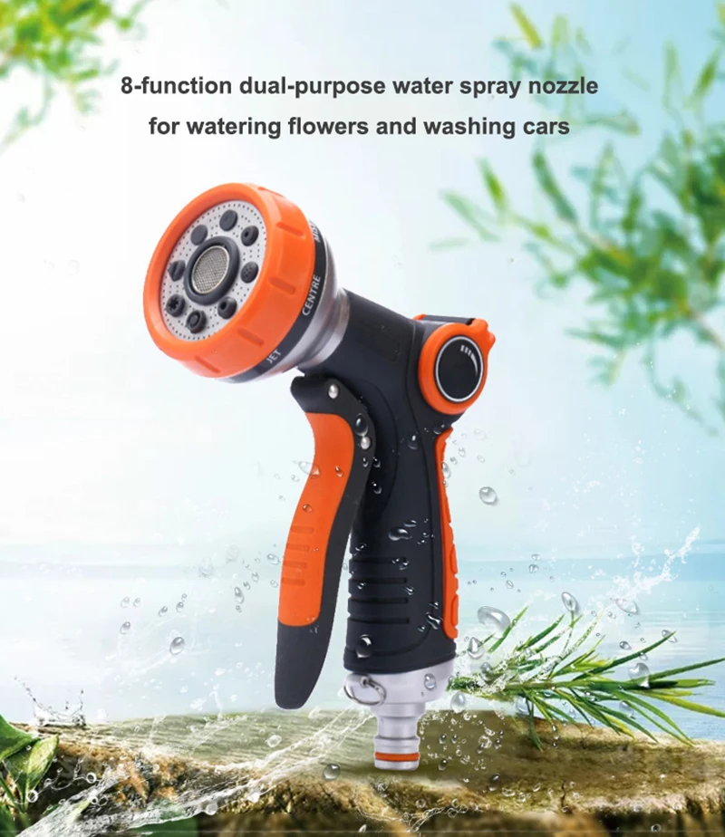 High Pressure Water Hose Nozzle adjustable water gun ABS garden watering water gun high-pressure household car wash water gun
High Pressure Water Hose Nozzle adjustable water gun ABS garden watering water gun high-pressure household car wash water gun