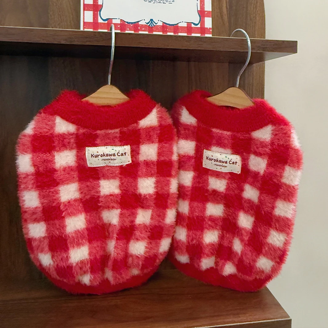 Christmas Red Checkered Sweater for Cats Dogs Festive Christmas and New Year Decorations for Pets Winter Coats and Clothing
Christmas Red Checkered Sweater for Cats Dogs Festive Christmas and New Year Decorations for Pets Winter Coats and Clothing