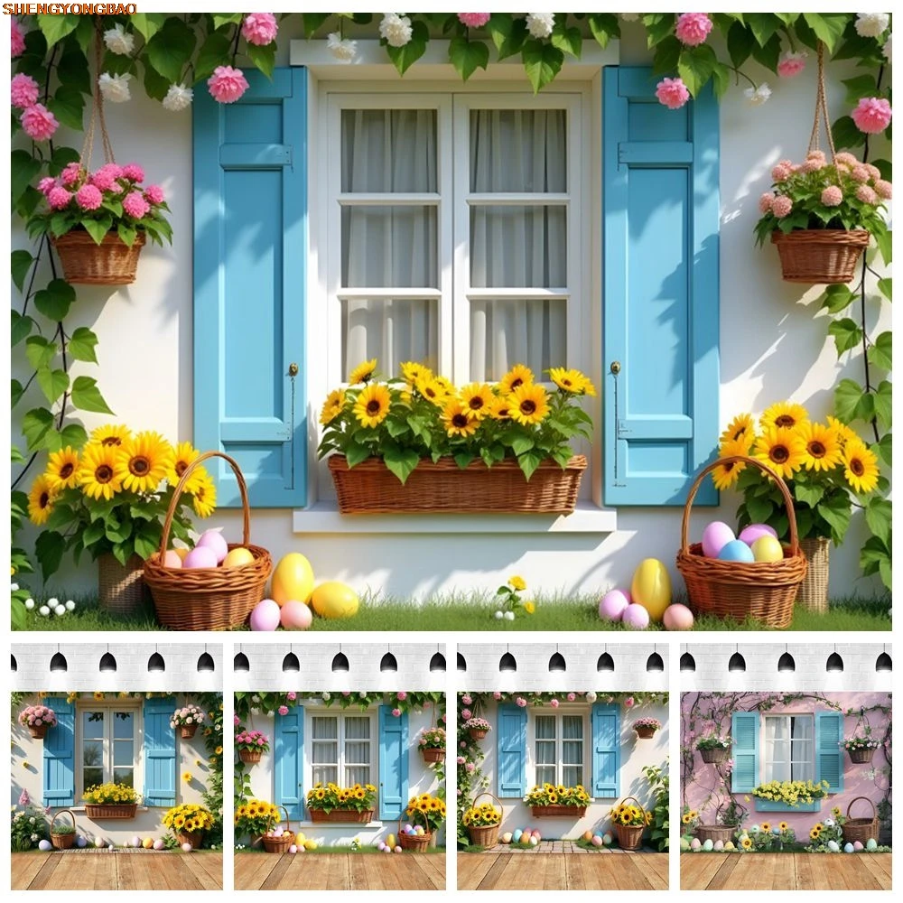Spring Easter Background for Photography Flowers Window Easter Eggs Garden Wall Decor Family Party Photocall Backdrop Banner
Spring Easter Background for Photography Flowers Window Easter Eggs Garden Wall Decor Family Party Photocall Backdrop Banner