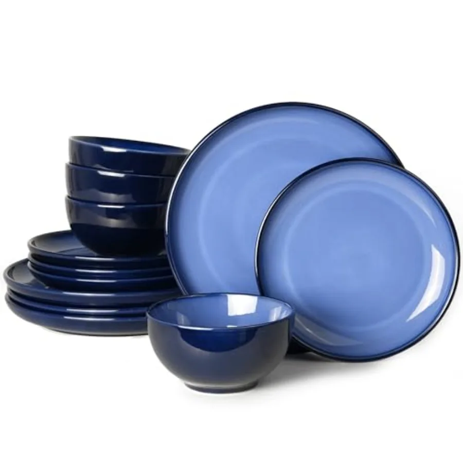 Dinnerware set for daily use, stoneware, blue, reactive glaze finish ensures unique color variation and high chip/crack resista
Dinnerware set for daily use, stoneware, blue, reactive glaze finish ensures unique color variation and high chip/crack resista