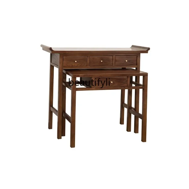 S Solid Wood Altar Table Set Living Room Incense Table Modern New Chinese Household God of Wealth Altar
S Solid Wood Altar Table Set Living Room Incense Table Modern New Chinese Household God of Wealth Altar