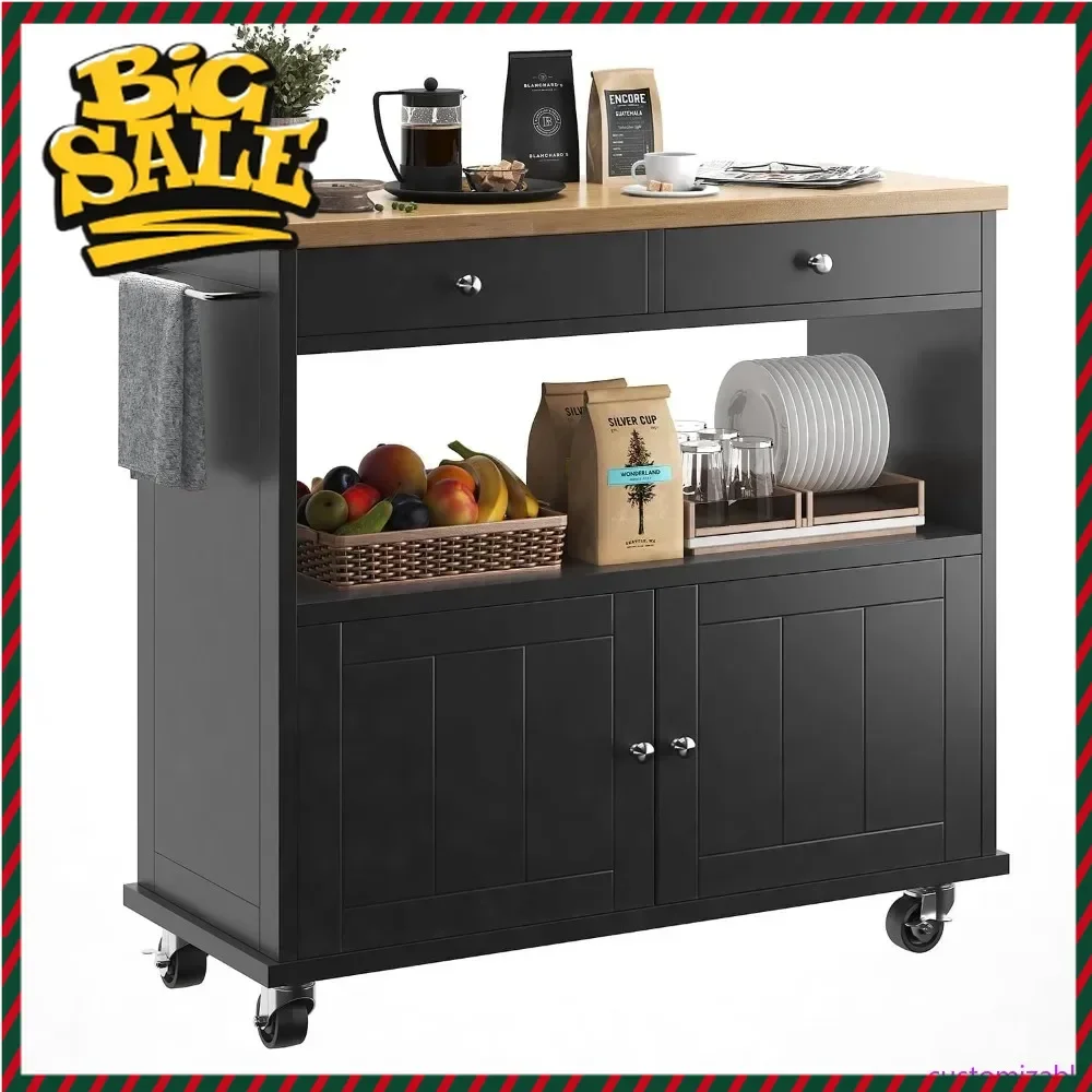 Hot salesCustomizable Rolling Kitchen Island with Storage Cabinet, 35.4'' Width Kitchen Cart, 2 Drawers Island Table, Portable M
Hot salesCustomizable Rolling Kitchen Island with Storage Cabinet, 35.4'' Width Kitchen Cart, 2 Drawers Island Table, Portable M
