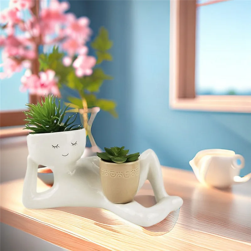 Relaxing Person Holding Pot Planter With Drainage Hole Body Vase Decor Succulents Pot For Succulents Cactus
Relaxing Person Holding Pot Planter With Drainage Hole Body Vase Decor Succulents Pot For Succulents Cactus