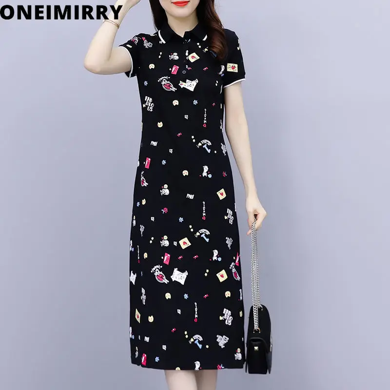 Oneimirry Summer Polo Dress Woman Clothing Sweet Slim Fashion Printed Harujuku Dresses Female Chic Black Vestidos 2023
Oneimirry Summer Polo Dress Woman Clothing Sweet Slim Fashion Printed Harujuku Dresses Female Chic Black Vestidos 2023
