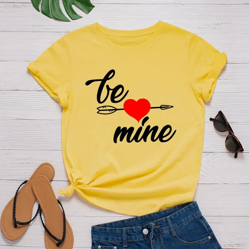 Be Mine Heart Print Women T Shirt Short Sleeve O Neck Loose Women Tshirt Ladies Tee Shirt Tops Clothes Camisetas Mujer
Be Mine Heart Print Women T Shirt Short Sleeve O Neck Loose Women Tshirt Ladies Tee Shirt Tops Clothes Camisetas Mujer