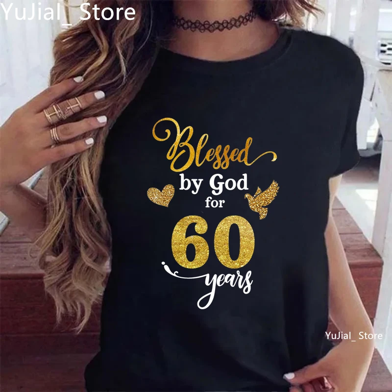 Glitter Blessed By Gof For 50/60 Years Printed Tshirt Women Love Bird Birthday Gift T Shirt Femme Mother'S Day Gift T-Shirt
Glitter Blessed By Gof For 50/60 Years Printed Tshirt Women Love Bird Birthday Gift T Shirt Femme Mother'S Day Gift T-Shirt