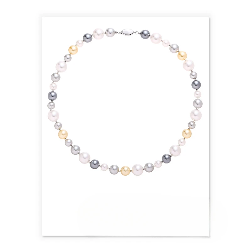 Brass platinum-plated, simple ins style stacked with high-end design multi-color imitation pearl necklace.
Brass platinum-plated, simple ins style stacked with high-end design multi-color imitation pearl necklace.
