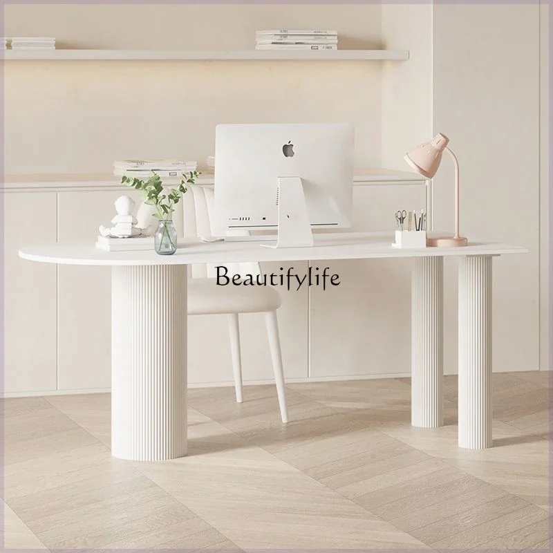 35-Rock slab island desk integrated small apartment household simple modern French computer desk
35-Rock slab island desk integrated small apartment household simple modern French computer desk