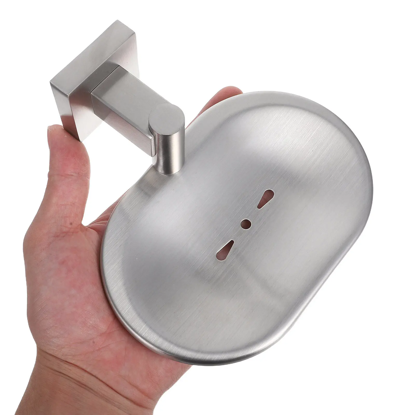 Wall Mount 304 Stainless Steel Soap Holder Brushed Finish Elegant Contemporary Design for Bathroom Soap Dish Kitchen Sponge
Wall Mount 304 Stainless Steel Soap Holder Brushed Finish Elegant Contemporary Design for Bathroom Soap Dish Kitchen Sponge