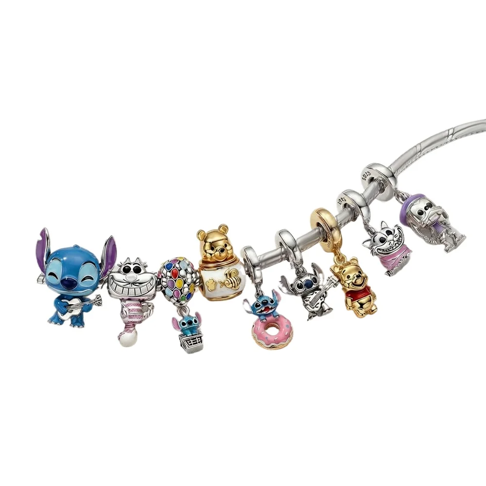Disney's Jewelry Designer Cartoon Charm S925 Silver Gold Plated Cute Winnie the Pooh Pendant for Bracelet Necklace Accessories
Disney's Jewelry Designer Cartoon Charm S925 Silver Gold Plated Cute Winnie the Pooh Pendant for Bracelet Necklace Accessories