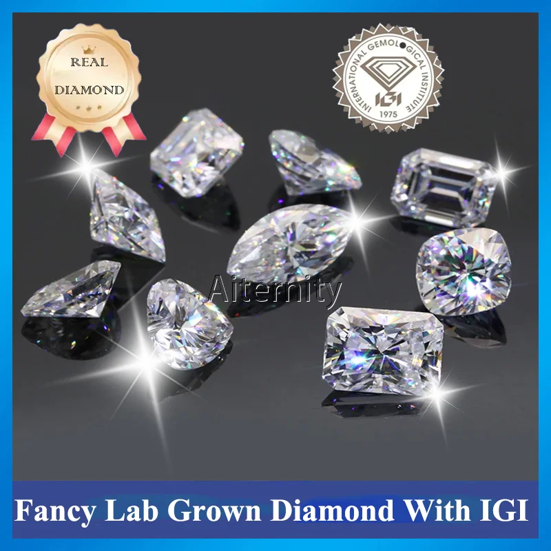 100% Real Diamond DEF VS-VVS Pear Heart Emerald Radiant Cushion CVD HPHT IGI GIA Certificate Super White Grown Stone
100% Real Diamond DEF VS-VVS Pear Heart Emerald Radiant Cushion CVD HPHT IGI GIA Certificate Super White Grown Stone