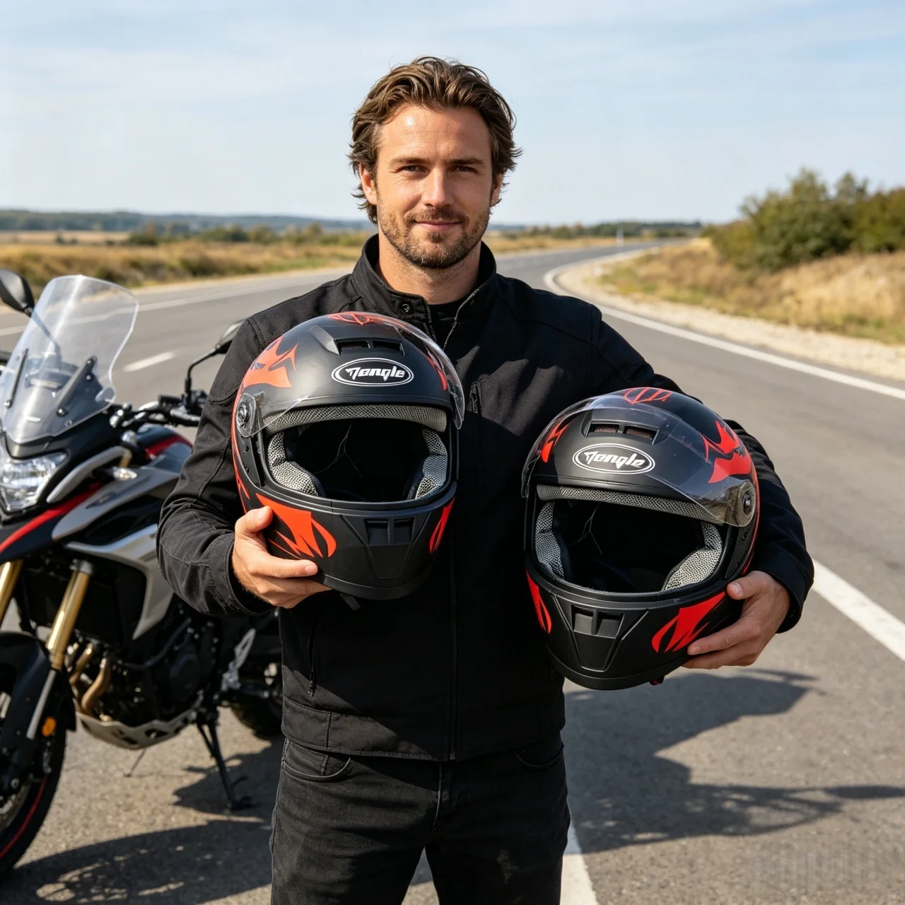 Full Face Motorcycle Helmet Dual Visor Racing Casco Moto Anti-fog Motocross Scooter Street Helmet Matte Red Black Men Women New
Full Face Motorcycle Helmet Dual Visor Racing Casco Moto Anti-fog Motocross Scooter Street Helmet Matte Red Black Men Women New