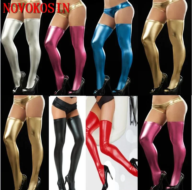Lady Pole Dance Stocking 2018 Faux leather Clubwear Micro Mini Latex Silver Gold Blue Women Stockings Thigh with G String
Lady Pole Dance Stocking 2018 Faux leather Clubwear Micro Mini Latex Silver Gold Blue Women Stockings Thigh with G String
