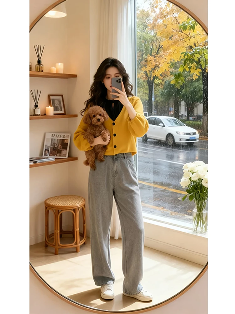 Faionable Color Blo Knitted Open Cardigan Women's Loose Fit Long Sve Top Single Button Design Casual Sle Spring Autumn
Faionable Color Blo Knitted Open Cardigan Women's Loose Fit Long Sve Top Single Button Design Casual Sle Spring Autumn